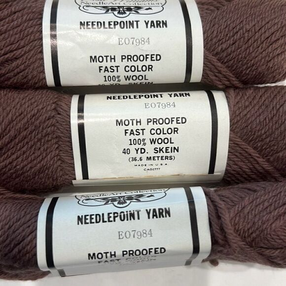 Elsa Williams Mixed Lot 11 Skeins Brown Needlepoint Yarn 40 Yd Skein 100% Wool - Picture 3 of 12